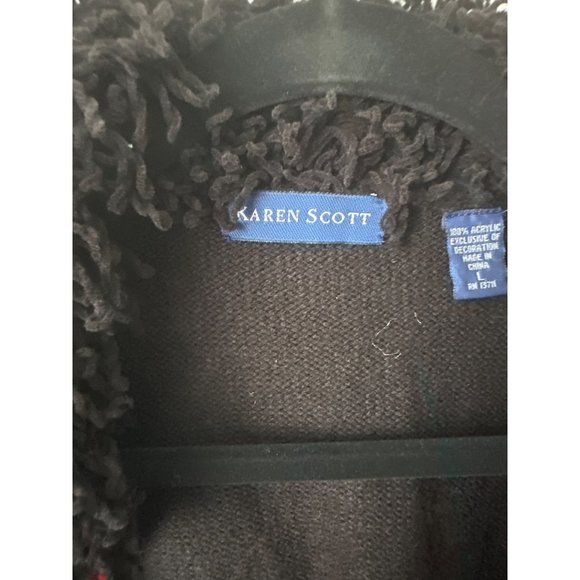 Karen Scott Women's Ugly Winter Snowmen Christmas Sweater Jacket Sz L - Picture 5 of 7